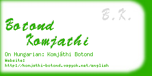 botond komjathi business card