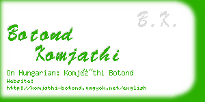 botond komjathi business card
